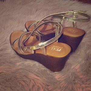 Italian Shoemakers wedge sandal.